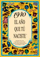 1940 EL AÑO QUE TU NACISTE | 9788488907776 | COLLADO BASCOMPTE, ROSA (1950- ) | Galatea Llibres | Librería online de Reus, Tarragona | Comprar libros en catalán y castellano online