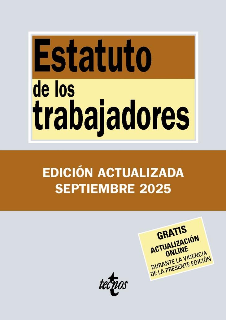 ESTATUTO DE LOS TRABAJADORES SEPTIEMBRE 2025 | 9788430993062 | Galatea Llibres | Llibreria online de Reus, Tarragona | Comprar llibres en català i castellà online