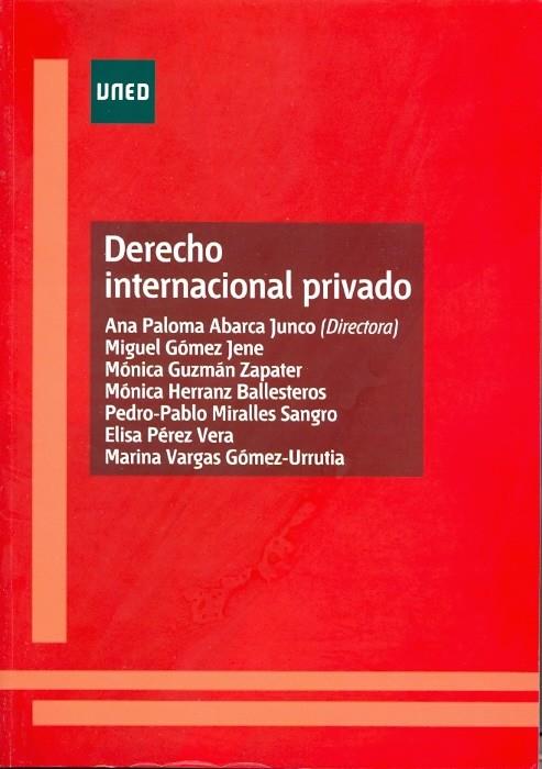 DERECHO INTERNACIONAL PRIVADO  | 9788436266986 | ABARCA, ANA PALOMA | Galatea Llibres | Llibreria online de Reus, Tarragona | Comprar llibres en català i castellà online