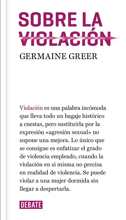 SOBRE LA VIOLACIÓN | 9788417636036 | GREER, GERMAINE | Galatea Llibres | Llibreria online de Reus, Tarragona | Comprar llibres en català i castellà online