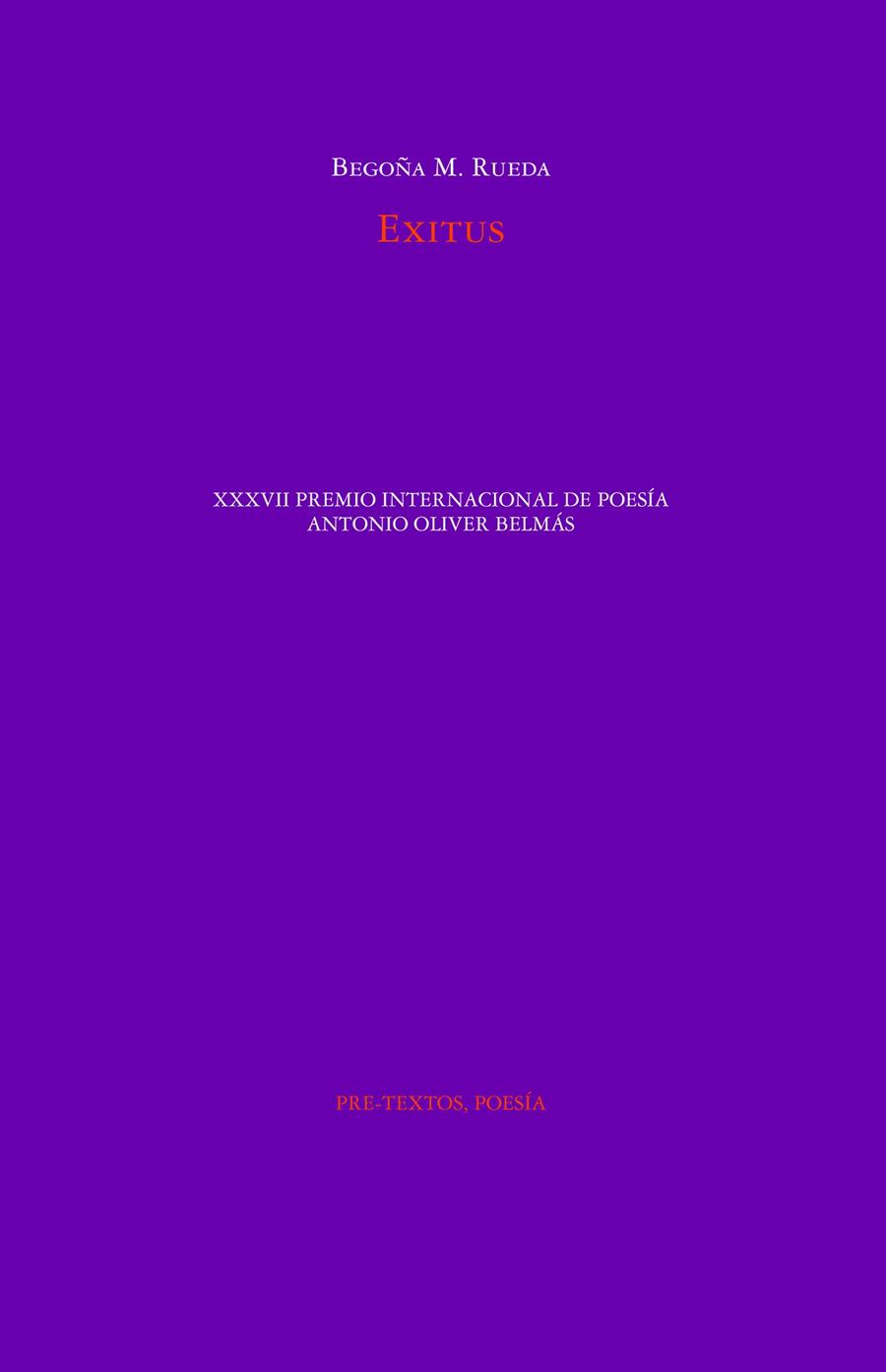 EXITUS | 9788419633880 | RUEDA, BEGOÑA M. | Galatea Llibres | Librería online de Reus, Tarragona | Comprar libros en catalán y castellano online