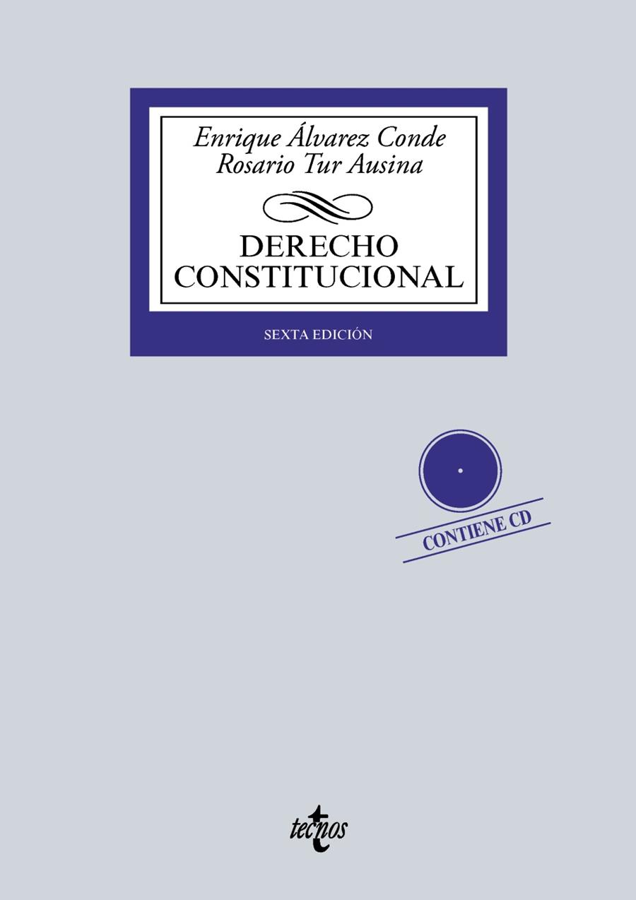 DERECHO CONSTITUCIONAL | 9788430969845 | ÁLVAREZ CONDE, ENRIQUE/TUR AUSINA, ROSARIO | Galatea Llibres | Librería online de Reus, Tarragona | Comprar libros en catalán y castellano online
