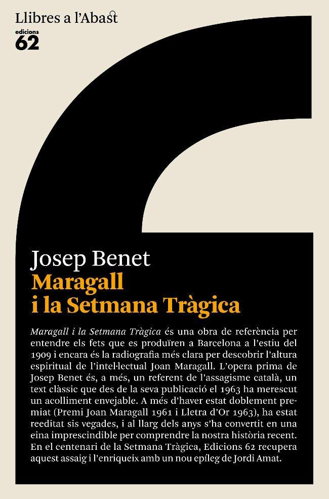 MARAGALL I LA SETMANA TRAGICA | 9788429763089 | BENET, JOSEP | Galatea Llibres | Librería online de Reus, Tarragona | Comprar libros en catalán y castellano online
