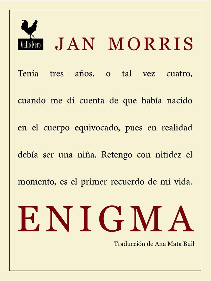 ENIGMA | 9788419168047 | MORRIS, JAN | Galatea Llibres | Librería online de Reus, Tarragona | Comprar libros en catalán y castellano online