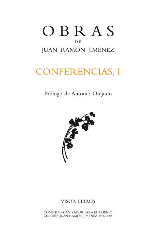 CONFERENCIAS I O.C. JUAN RAMON JIMENEZ 42 | 9788498950847 | JIMÉNEZ, JUAN RAMÓN | Galatea Llibres | Librería online de Reus, Tarragona | Comprar libros en catalán y castellano online