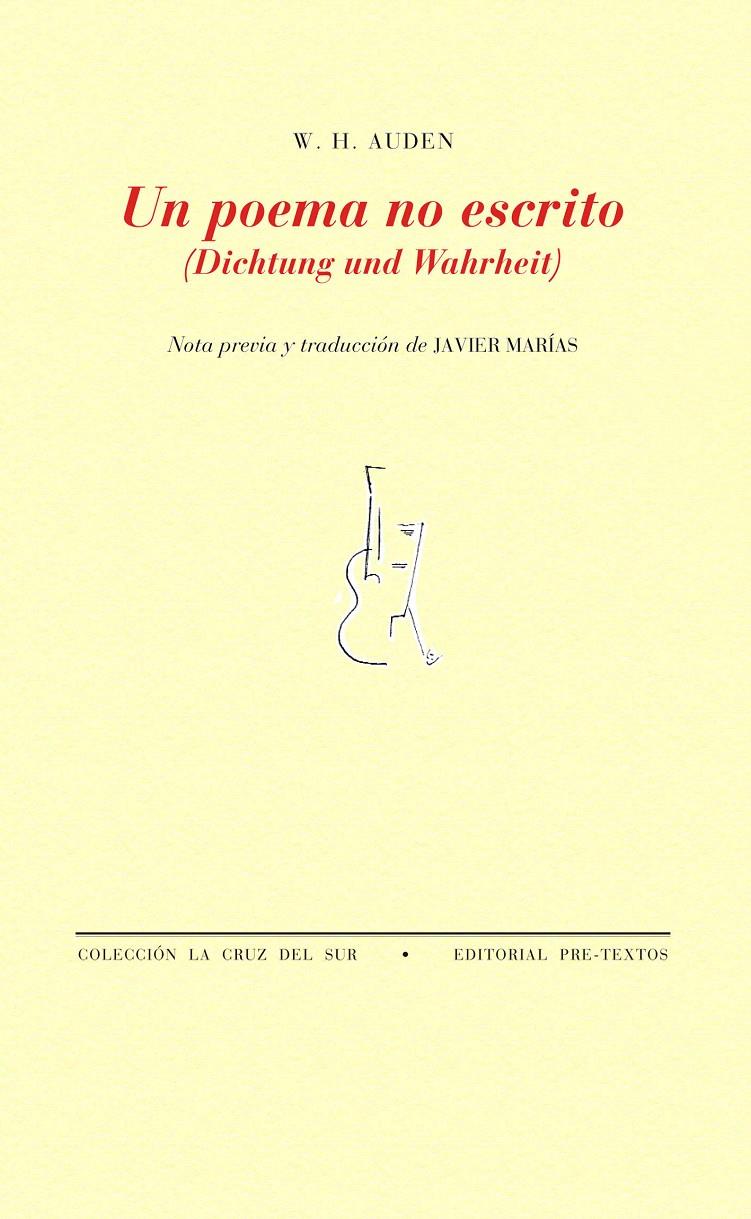 POEMA NO ESCRITO,UN | 9788481910766 | AUDEN,W.H. | Galatea Llibres | Llibreria online de Reus, Tarragona | Comprar llibres en català i castellà online