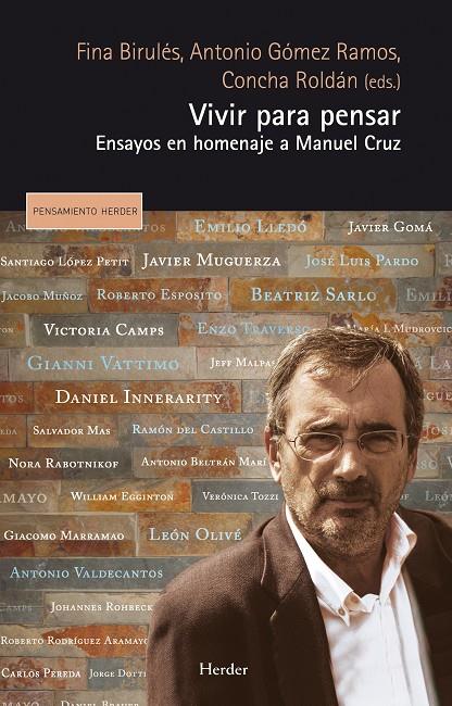 VIVIR PARA PENSAR | 9788425431227 | VV.AA. | Galatea Llibres | Llibreria online de Reus, Tarragona | Comprar llibres en català i castellà online