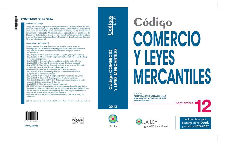 CÓDIGO COMERCIO Y LEYES MERCANTILES 2012 | 9788490200605 | Galatea Llibres | Llibreria online de Reus, Tarragona | Comprar llibres en català i castellà online