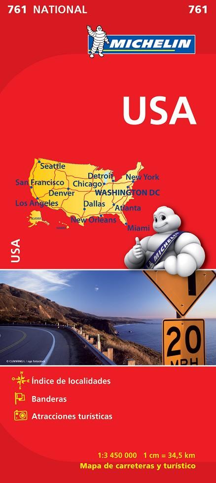 USA MAPA 1:3.450.000 MICHELIN | 9782067173309 | Galatea Llibres | Llibreria online de Reus, Tarragona | Comprar llibres en català i castellà online