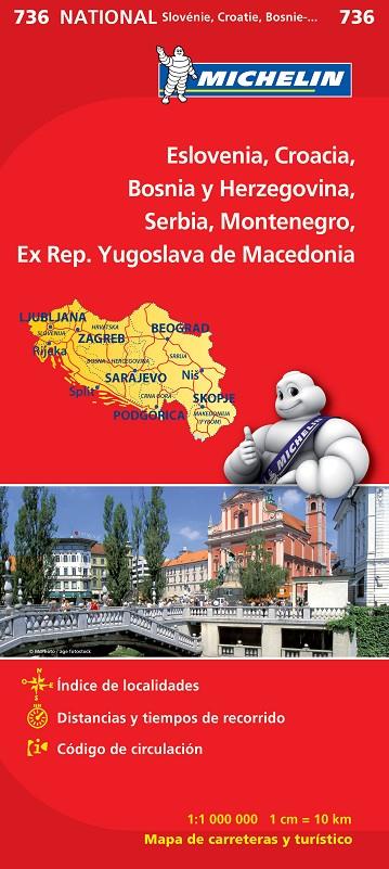ESLOVENIA CROACIA BOSNIA-HERZEGOVINA MAPA 1:1 000 000 | 9782067171978 | Galatea Llibres | Llibreria online de Reus, Tarragona | Comprar llibres en català i castellà online