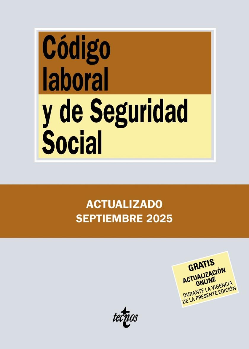 CÓDIGO LABORAL Y DE SEGURIDAD SOCIAL SEPTIEMBRE 2025 | 9788430993208 | Galatea Llibres | Llibreria online de Reus, Tarragona | Comprar llibres en català i castellà online