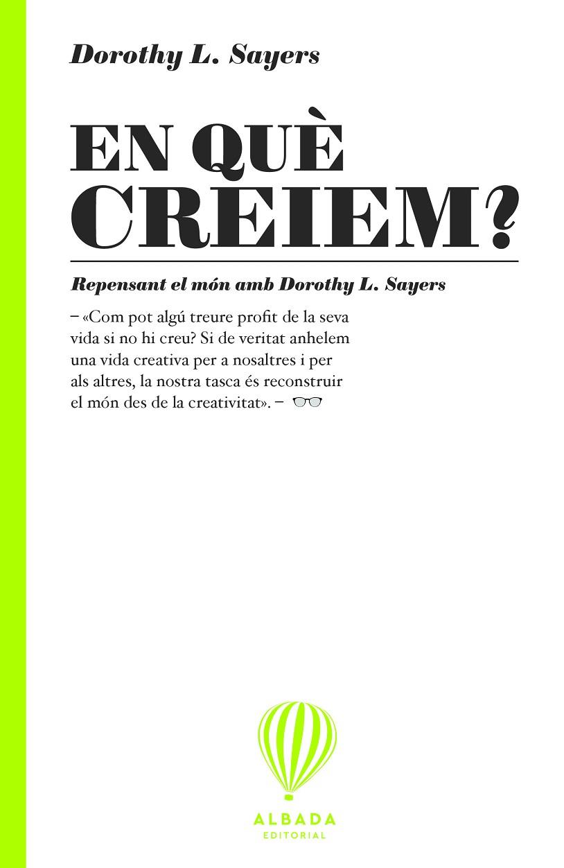 EN QUÈ CREIEM? | 9791399136241 | SAYERS, DOROTHY L. | Galatea Llibres | Llibreria online de Reus, Tarragona | Comprar llibres en català i castellà online