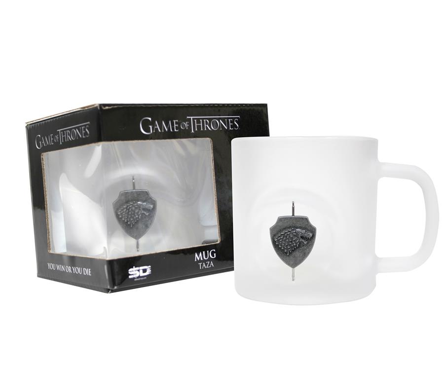 TAZA DE CRISTAL CASA STARK (EMBLEMA GIRATORIO 3D) (JUEGO DE TRONOS) | 8436546891635 | Galatea Llibres | Llibreria online de Reus, Tarragona | Comprar llibres en català i castellà online