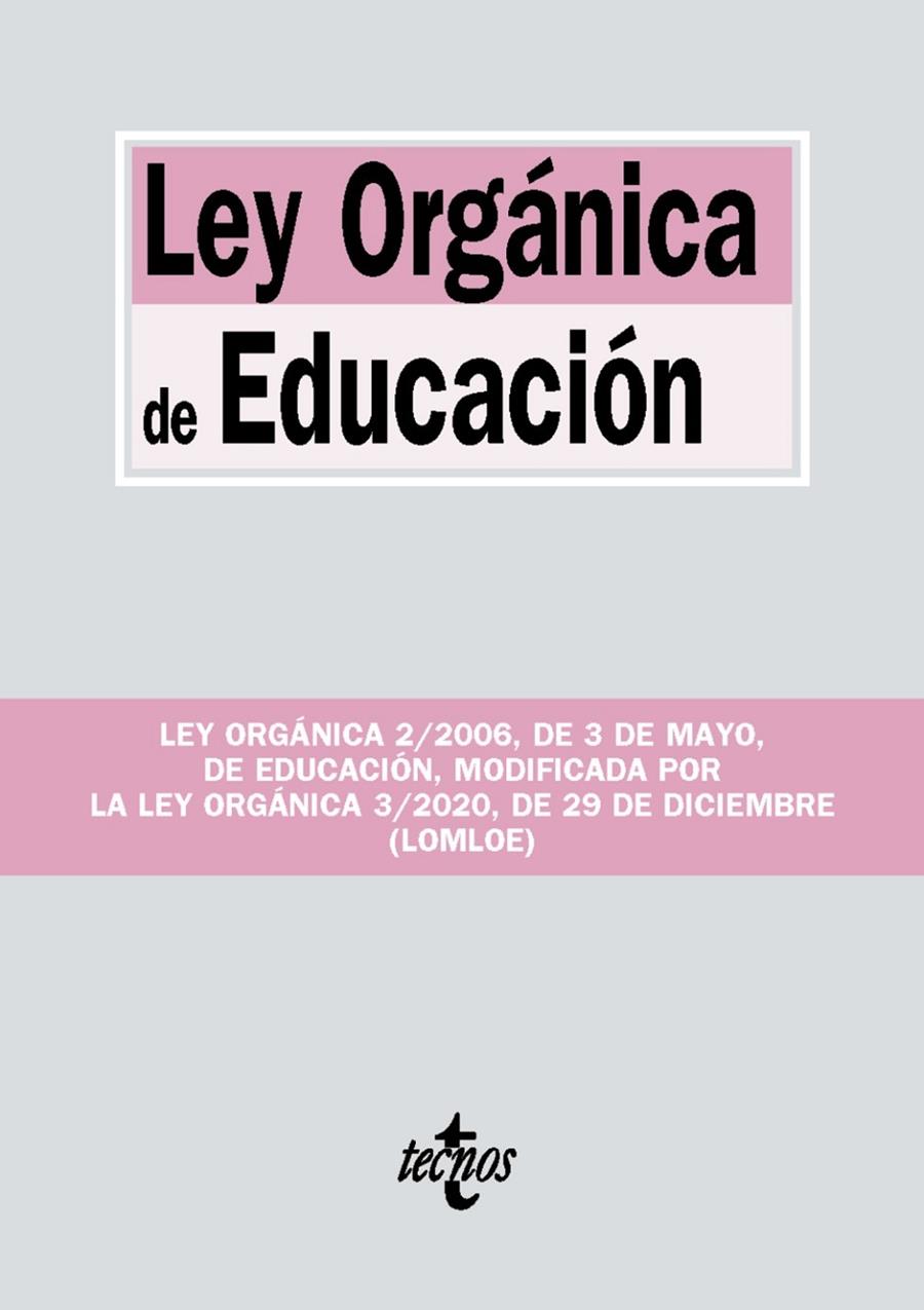 LEY ORGÁNICA DE EDUCACIÓN 3/2020 | 9788430982158 | Galatea Llibres | Librería online de Reus, Tarragona | Comprar libros en catalán y castellano online