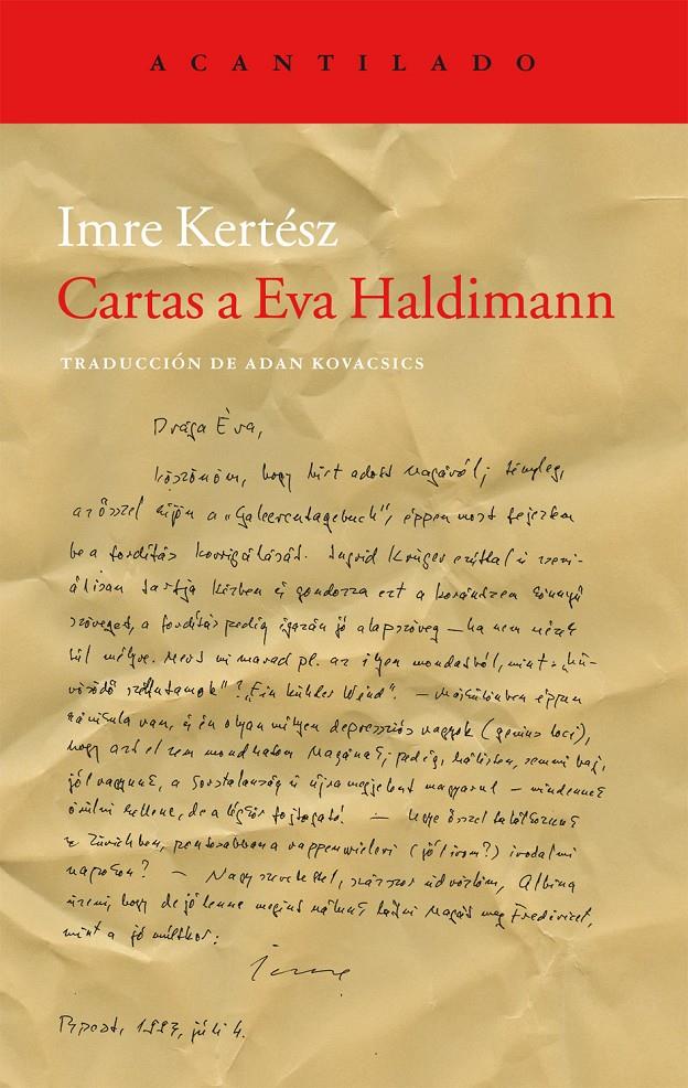 CARTAS A EVA HALDIMANN | 9788415277910 | KERTÉSZ, IMRE | Galatea Llibres | Librería online de Reus, Tarragona | Comprar libros en catalán y castellano online