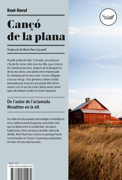 CANçó DE LA PLANA | 9788494601484 | HARUF, KENT | Galatea Llibres | Librería online de Reus, Tarragona | Comprar libros en catalán y castellano online