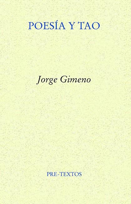 POESIA Y TAO | 9788419633293 | GIMENO, JORGE | Galatea Llibres | Librería online de Reus, Tarragona | Comprar libros en catalán y castellano online