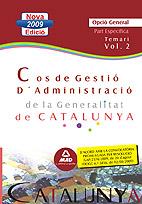 COS DE GESTIO D'ADMINISTRACIO GENERALITAT CATALUNYA TEMARI VOL.2 | 9788467627619 | VVAA | Galatea Llibres | Llibreria online de Reus, Tarragona | Comprar llibres en català i castellà online