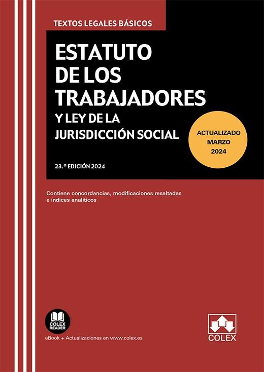 ESTATUTO DE LOS TRABAJADORES Y LEY DE JURISDICCIÓN SOCIAL | 9788411943055 | S.L., EDITORIAL COLEX | Galatea Llibres | Llibreria online de Reus, Tarragona | Comprar llibres en català i castellà online