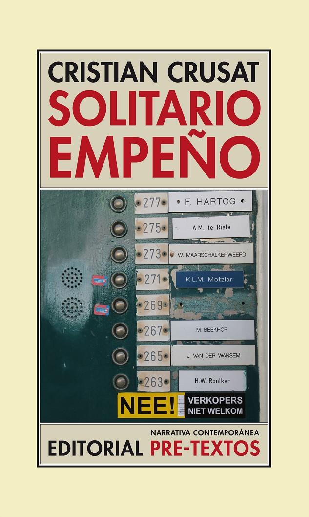 SOLITARIO EMPEÑO | 9788416453108 | CRUSAT, CRISTIAN | Galatea Llibres | Librería online de Reus, Tarragona | Comprar libros en catalán y castellano online