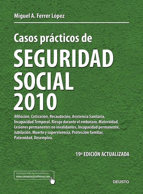 CASOS PRÁCTICOS DE SEGURIDAD SOCIAL 2010 | 9788423427758 | FERRER LOPEZ, MIGUEL | Galatea Llibres | Librería online de Reus, Tarragona | Comprar libros en catalán y castellano online