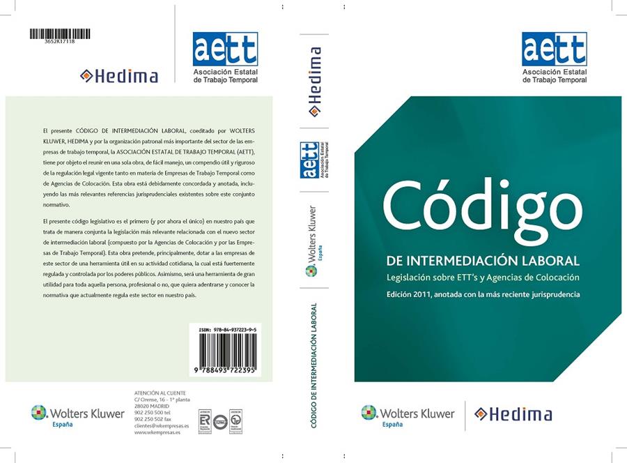 CODIGO DE INTERMEDIACION LABORAL | 9788493722395 | ALDEREGUIA FERNANDEZ DE MESA | Galatea Llibres | Librería online de Reus, Tarragona | Comprar libros en catalán y castellano online