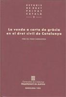 VENDA A CARTA DE GRACIA EN EL DRET CIVIL DE CATALUNYA  VOL.1 | 9788439323617 | POZO CARRASCOSA, PEDRO DEL | Galatea Llibres | Librería online de Reus, Tarragona | Comprar libros en catalán y castellano online