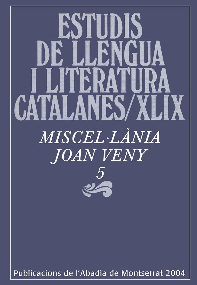 MISCEL.LANIA JOAN VENY 5 | 9788484156284 | DIVERSOS | Galatea Llibres | Librería online de Reus, Tarragona | Comprar libros en catalán y castellano online