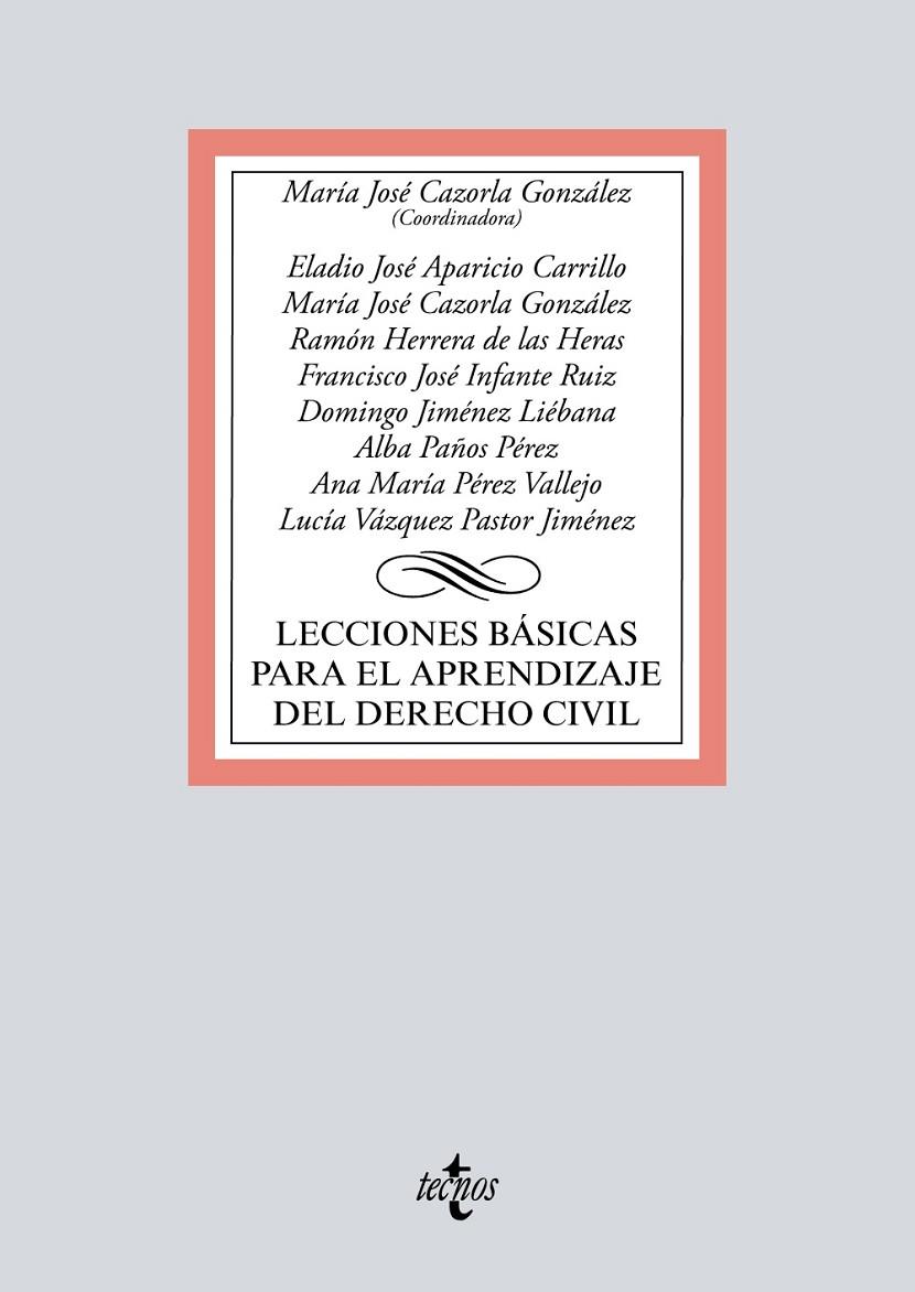 LECCIONES BASICAS PARA EL APRENDIZAJE DEL DERECHO CIVIL | 9788430972951 | Galatea Llibres | Librería online de Reus, Tarragona | Comprar libros en catalán y castellano online