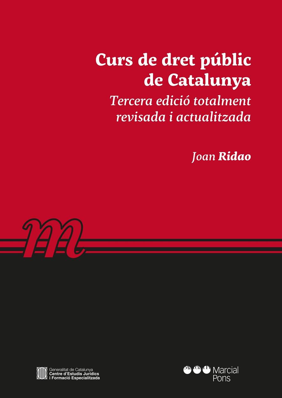 CURS DE DRET PÚBLIC DE CATALUNYA (3A EDICIÓ ACTUALITZADA) | 9788491235255 | RIDAO, JOAN | Galatea Llibres | Llibreria online de Reus, Tarragona | Comprar llibres en català i castellà online