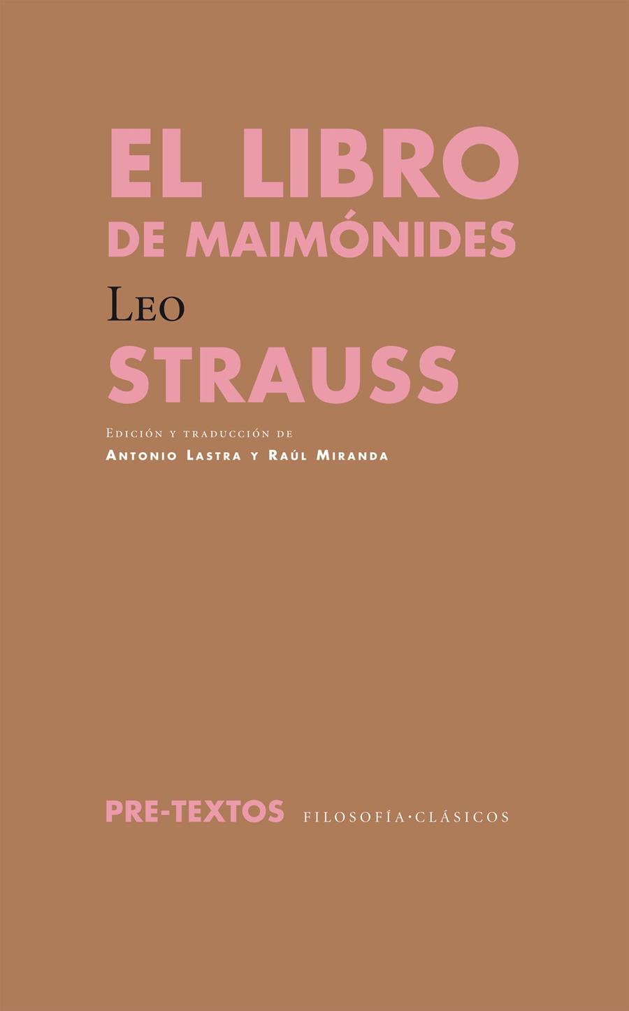 EL LIBRO DE MAIMÓNIDES | 9788415297956 | STRAUSS, LEO | Galatea Llibres | Llibreria online de Reus, Tarragona | Comprar llibres en català i castellà online
