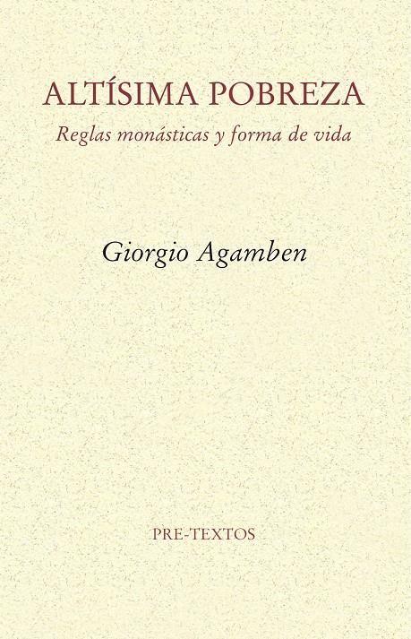 ALTÍSIMA POBREZA | 9788415894551 | AGAMBEN, GIORGIO | Galatea Llibres | Librería online de Reus, Tarragona | Comprar libros en catalán y castellano online