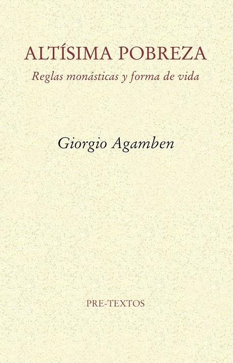 ALTÍSIMA POBREZA | 9788415894551 | AGAMBEN, GIORGIO | Galatea Llibres | Librería online de Reus, Tarragona | Comprar libros en catalán y castellano online