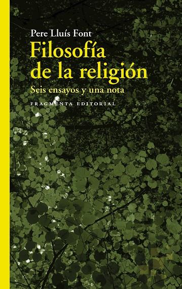 FILOSOFÍA DE LA RELIGIÓN | 9788417796228 | FONT, PERE LLUIS | Galatea Llibres | Librería online de Reus, Tarragona | Comprar libros en catalán y castellano online