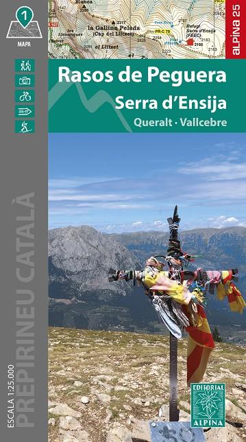RASOS DE PEGUERA- SERRA D'ENSIJA MAPA | 9788470111532 | Galatea Llibres | Llibreria online de Reus, Tarragona | Comprar llibres en català i castellà online
