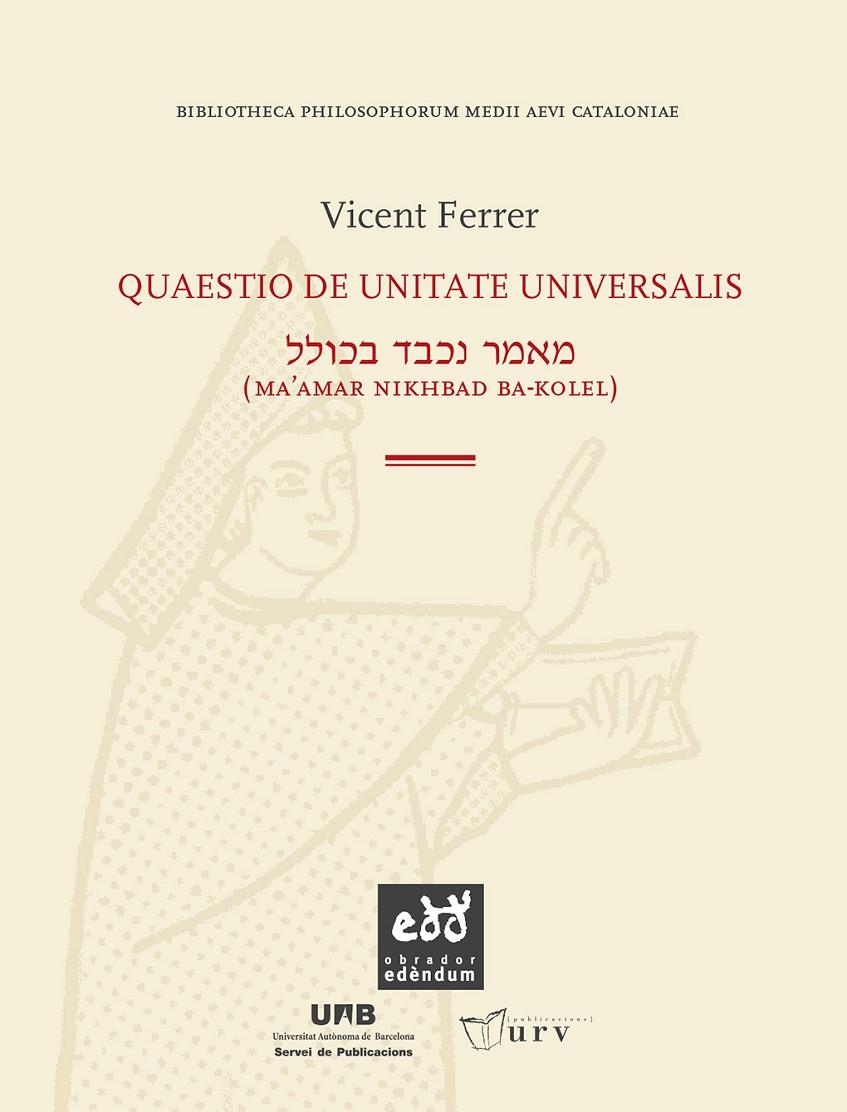 QUAESTIO DE UNITATE UNIVERSALIS | 9788493759032 | Galatea Llibres | Llibreria online de Reus, Tarragona | Comprar llibres en català i castellà online