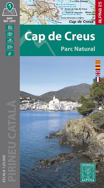 CAP DE CREUS MAPA 1:25.000 | 9788470111129 | Galatea Llibres | Librería online de Reus, Tarragona | Comprar libros en catalán y castellano online