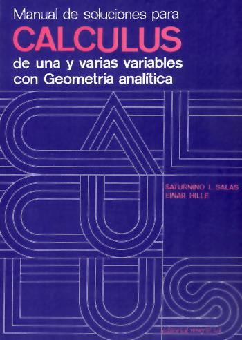 CALCULUS DE UNA Y VARIAS...., MANUAL DE SOLUCIONES    (DIP) | 9788429151275 | SALAS, SATURNINO | Galatea Llibres | Librería online de Reus, Tarragona | Comprar libros en catalán y castellano online