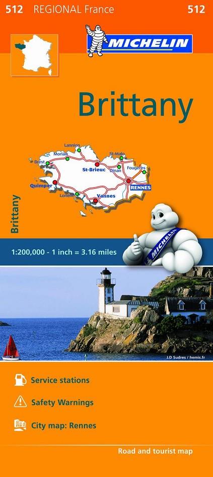 MAPA REGIONAL BRETAÑA 1:200.000 2021 | 9782067209619 | Galatea Llibres | Librería online de Reus, Tarragona | Comprar libros en catalán y castellano online