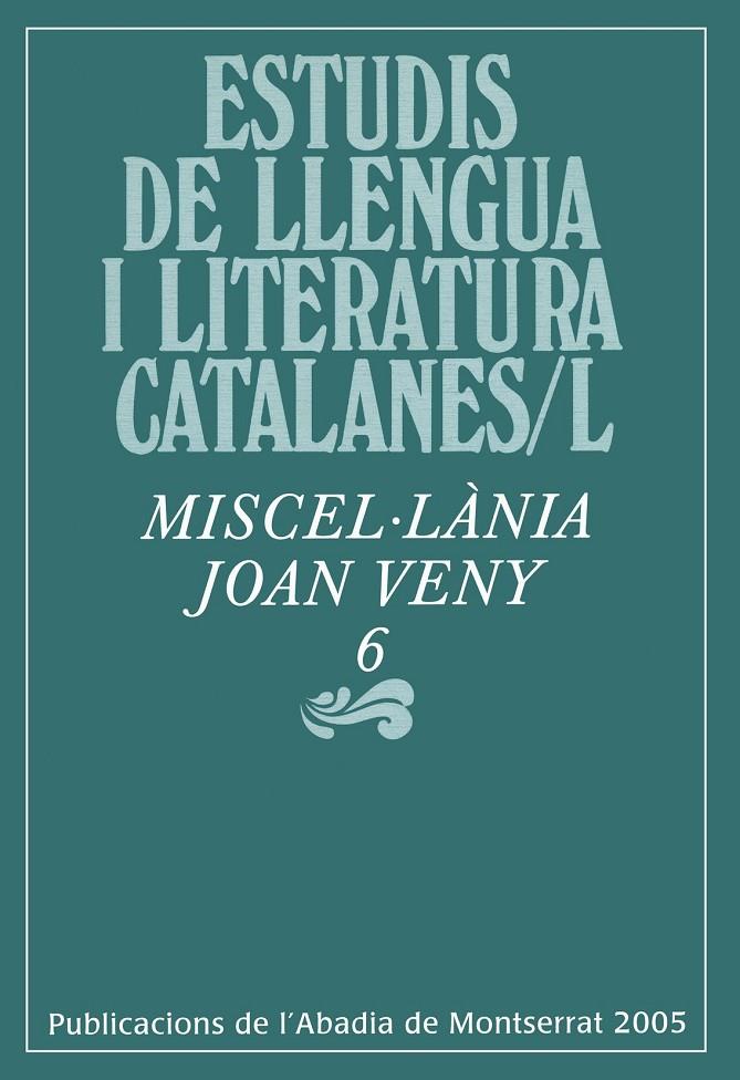 MISCEL.LANIA JOAN VENY 6 | 9788484156871 | DIVERSOS | Galatea Llibres | Llibreria online de Reus, Tarragona | Comprar llibres en català i castellà online