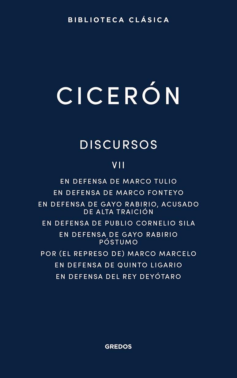 DISCURSOS VII | 9788424999049 | CICERÓN, MARCO TULIO | Galatea Llibres | Llibreria online de Reus, Tarragona | Comprar llibres en català i castellà online