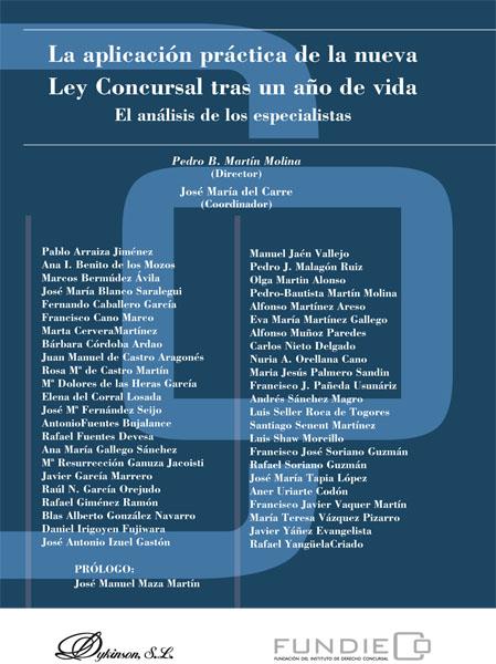 LA APLICACIÓN PRÁCTICA DE LA NUEVA LEY CONCURSAL TRAS UN AÑO DE VIDA | 9788490314395 | VV.AA. | Galatea Llibres | Librería online de Reus, Tarragona | Comprar libros en catalán y castellano online