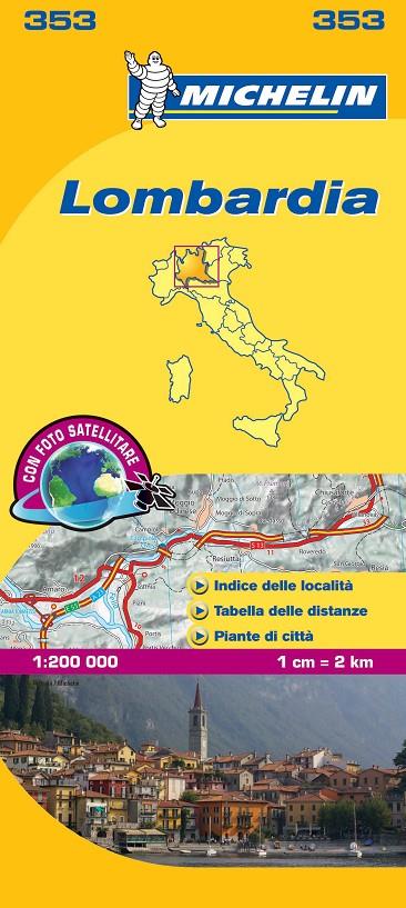 LOMBARDIA MAPA 353 MICHELIN 1:200 000 | 9782067126619 | MICHELIN | Galatea Llibres | Librería online de Reus, Tarragona | Comprar libros en catalán y castellano online