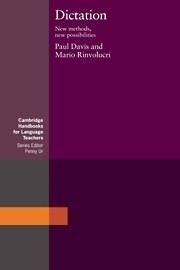 DICTATION.NEW METHODS,NEW POSSIBILITIES | 9780521348195 | DAVIS, PAUL/RINVOLUCRI, MARIO | Galatea Llibres | Llibreria online de Reus, Tarragona | Comprar llibres en català i castellà online