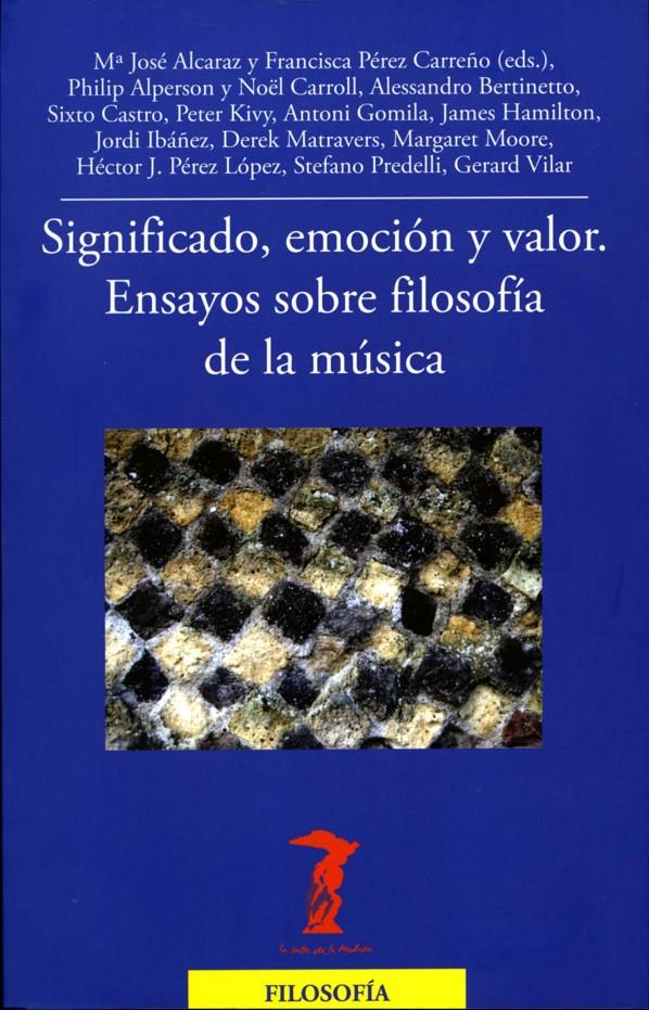 SIGNIFICADO, EMOCIÓN Y VALOR | 9788477746966 | AA.VV. | Galatea Llibres | Librería online de Reus, Tarragona | Comprar libros en catalán y castellano online