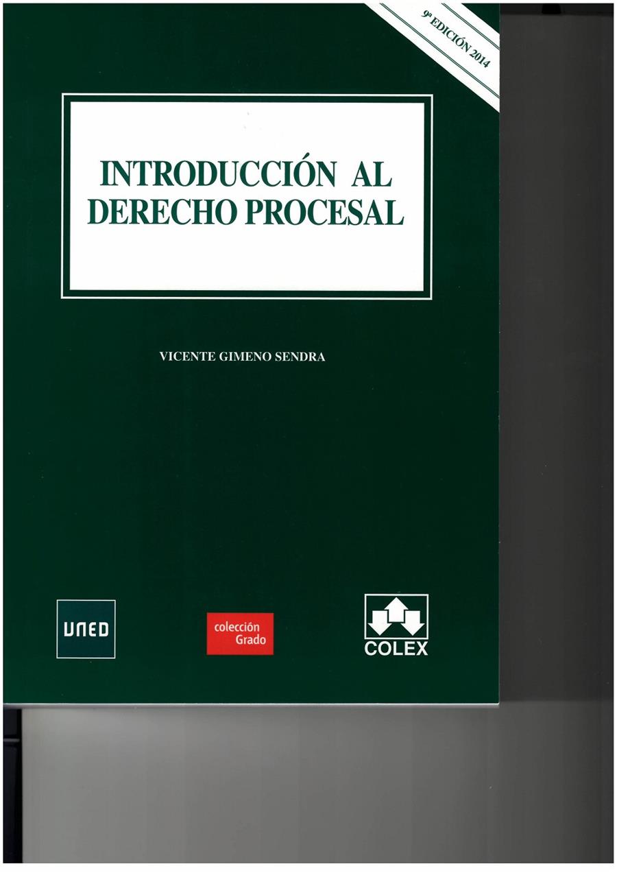 INTRODUCCIÓN AL DERECHO PROCESAL 9ª ED. | 9788483424353 | GIMENO SENDRA, VICENTE | Galatea Llibres | Librería online de Reus, Tarragona | Comprar libros en catalán y castellano online