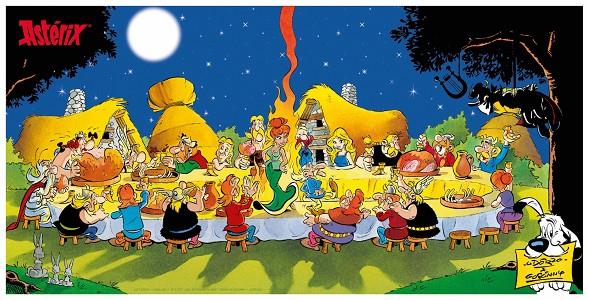 POSTER VIDRIO ASTERIX BANQUETE 60X30 | 8436546899532 | Galatea Llibres | Llibreria online de Reus, Tarragona | Comprar llibres en català i castellà online