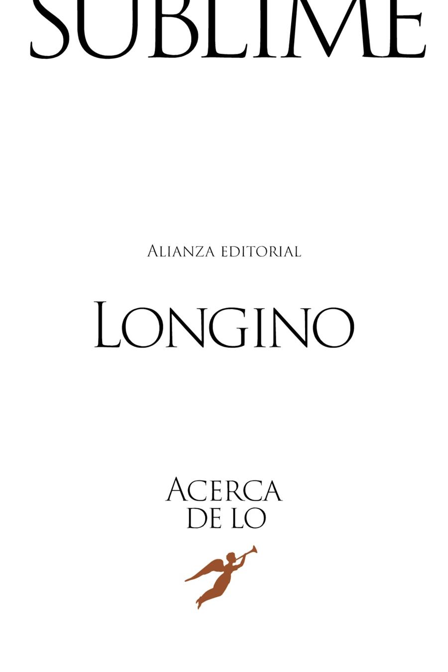 ACERCA DE LO SUBLIME | 9788413629193 | LONGINO | Galatea Llibres | Librería online de Reus, Tarragona | Comprar libros en catalán y castellano online