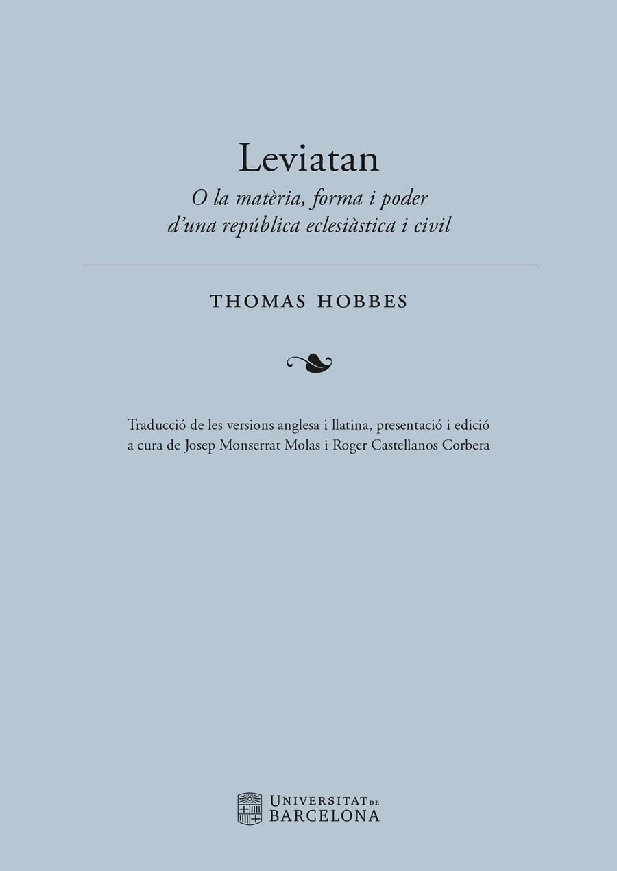 LEVIATAN O LA MATERIA | 9788491689959 | THOMAS, HOBBES | Galatea Llibres | Llibreria online de Reus, Tarragona | Comprar llibres en català i castellà online