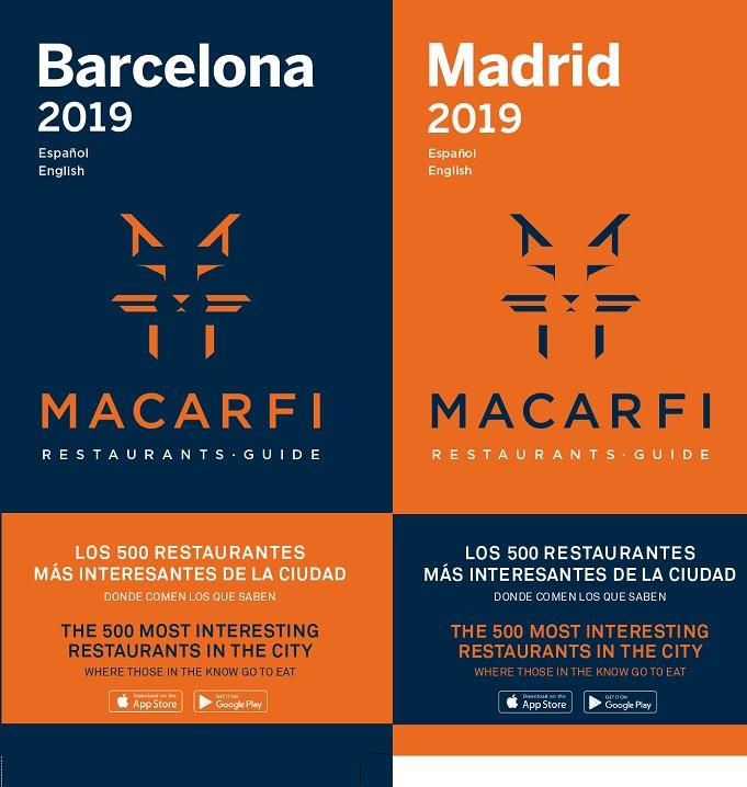 MACARFI BARCELONA Y MADRID 2019 GUIA DE RESTAURANTS | 9788409044580 | Galatea Llibres | Librería online de Reus, Tarragona | Comprar libros en catalán y castellano online